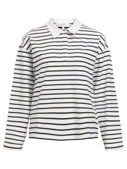 OBJECT Skjortor|Toppar*RANDIG PIKÉTRÖJA Black
