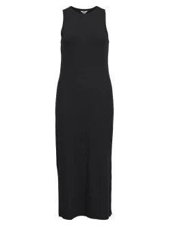 OBJECT Basic|Klänningar*RIBBAD MAXIKLÄNNING Black