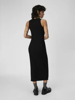 OBJECT Basic|Klänningar*RIBBAD MAXIKLÄNNING Black
