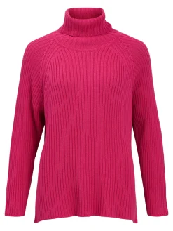 OBJECT Stickat*RIBBAD STICKAD TRÖJA Magenta