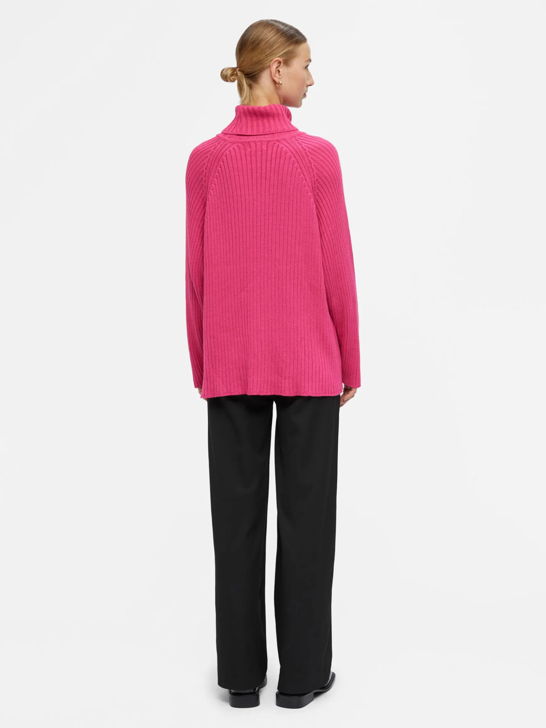 OBJECT Stickat*RIBBAD STICKAD TRÖJA Magenta
