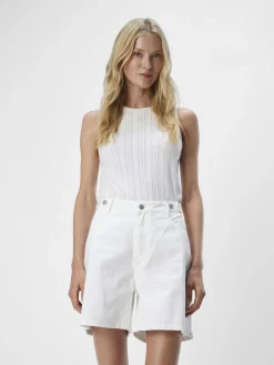 OBJECT Basic|Toppar*ÄRMLÖS LINNE White