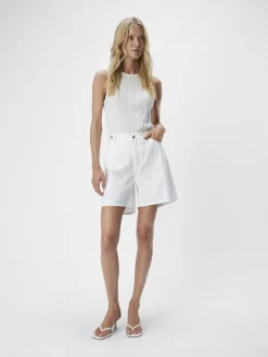 OBJECT Basic|Toppar*ÄRMLÖS LINNE White