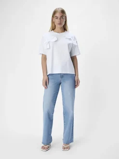 OBJECT Toppar*ROSETT T-SHIRT White