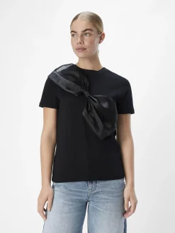 OBJECT Toppar*ROSETT T-SHIRT Black