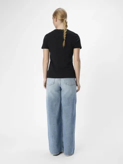 OBJECT Toppar*ROSETT T-SHIRT Black