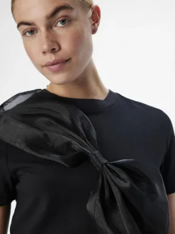 OBJECT Toppar*ROSETT T-SHIRT Black
