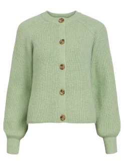 OBJECT Cardigans*RUNDRINGAD STICKAD KOFTA Fair Green
