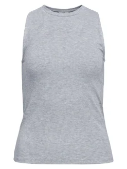 OBJECT Toppar*RUNDRINGAD TOPP Light Grey Melange