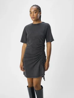 OBJECT Klänningar*RYSCHAD KORT KLÄNNING Medium Grey Melange