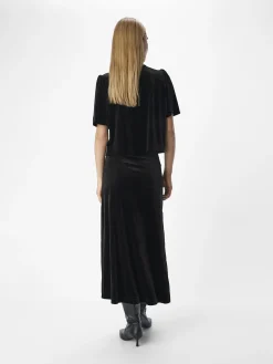 OBJECT Kjolar*SAMMET MAXIKJOL Black