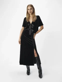 OBJECT Kjolar*SAMMET MAXIKJOL Black