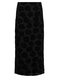 OBJECT Kjolar*SAMMET MIDIKJOL Black