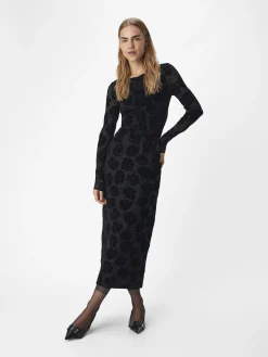 OBJECT Kjolar*SAMMET MIDIKJOL Black