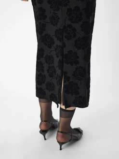 OBJECT Kjolar*SAMMET MIDIKJOL Black