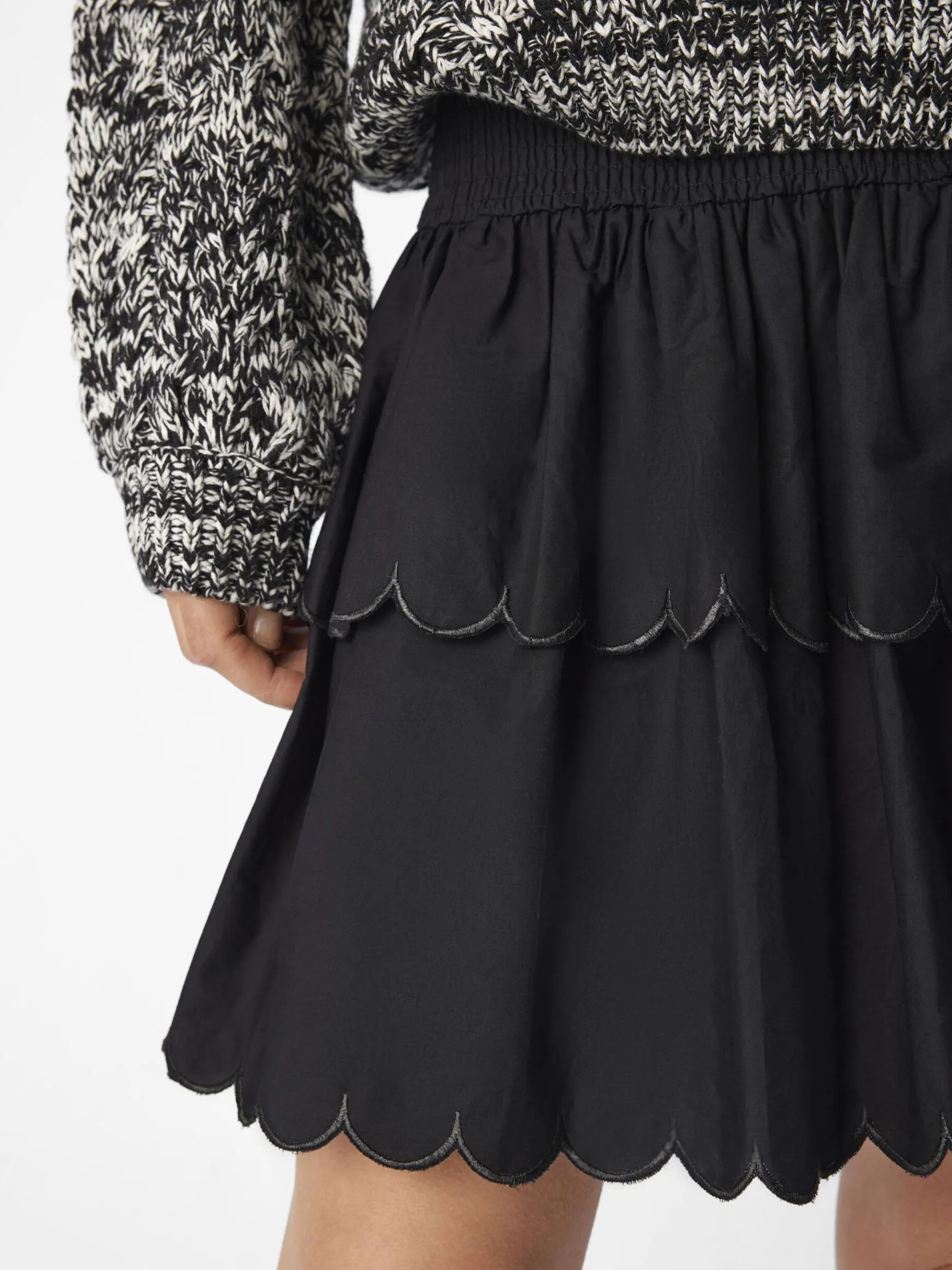 OBJECT Kjolar*SMOCKADE MINIKJOL Black