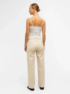 OBJECT Basic|Toppar*SPETSPRYDD ÄRMLÖS TOPP White
