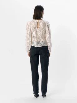 OBJECT Skjortor|Toppar*SPETSPRYDD TOPP White Sand