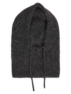 OBJECT Accessoarer*STICKAD BALACLAVA Dark Grey Melange