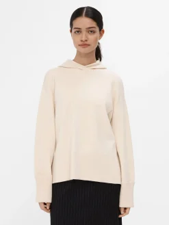 OBJECT Toppar|Stickat*STICKAD HOODIE Sandshell
