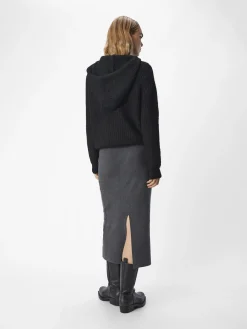 OBJECT Toppar|Stickat*STICKAD HOODIE Black