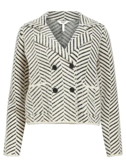 OBJECT Cardigans*STICKAD JACKA White Sand