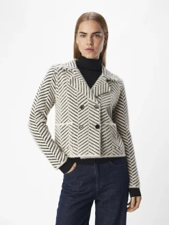 OBJECT Cardigans*STICKAD JACKA White Sand