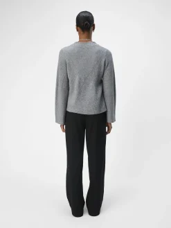 OBJECT Cardigans*STICKAD KOFTA Medium Grey Melange