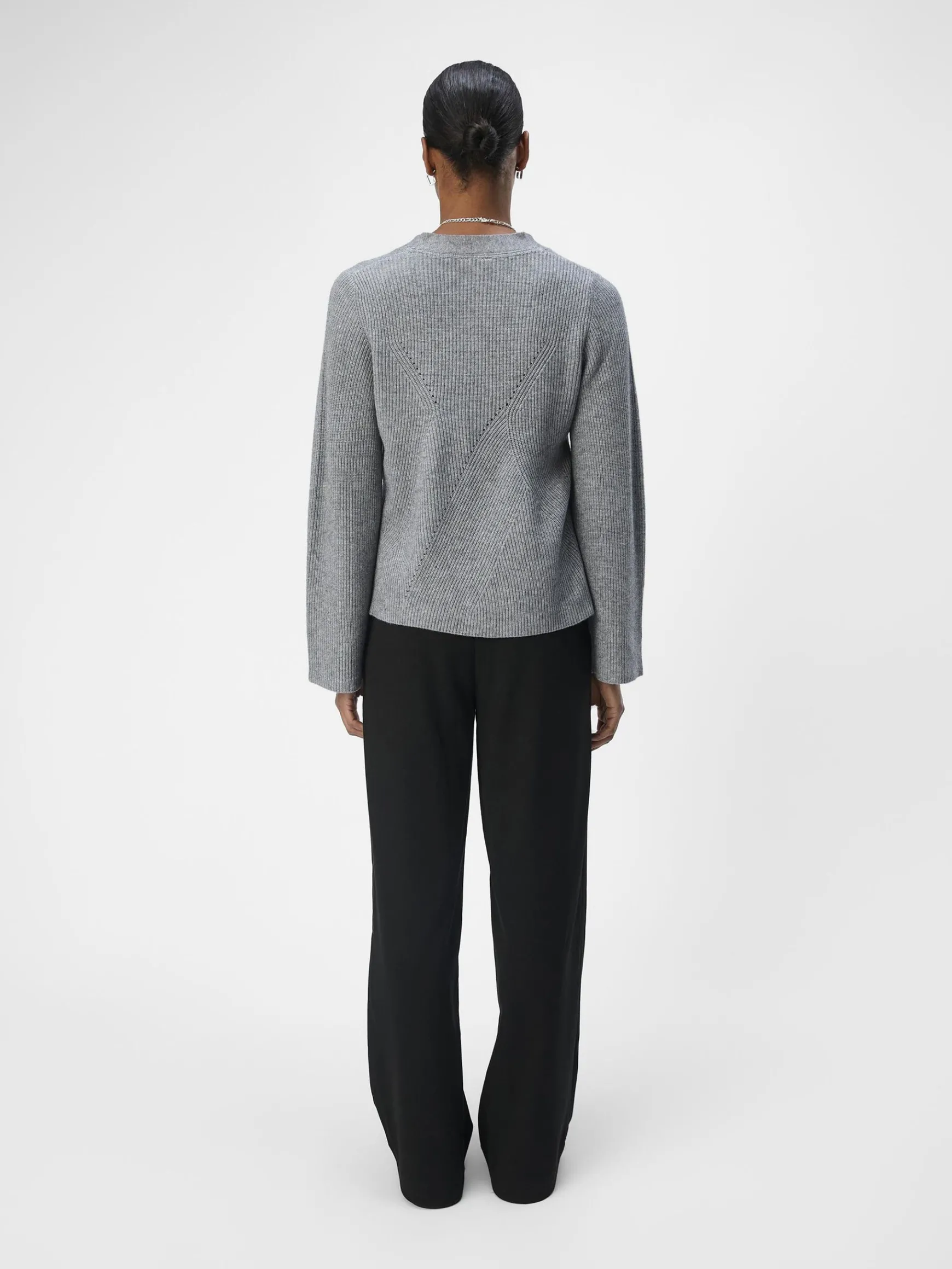 OBJECT Cardigans*STICKAD KOFTA Medium Grey Melange