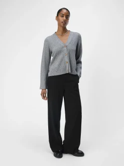 OBJECT Cardigans*STICKAD KOFTA Medium Grey Melange