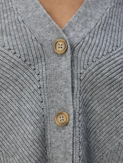 OBJECT Cardigans*STICKAD KOFTA Medium Grey Melange