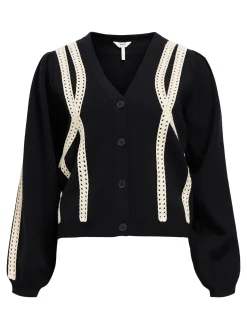 OBJECT Cardigans*STICKAD KOFTA Black