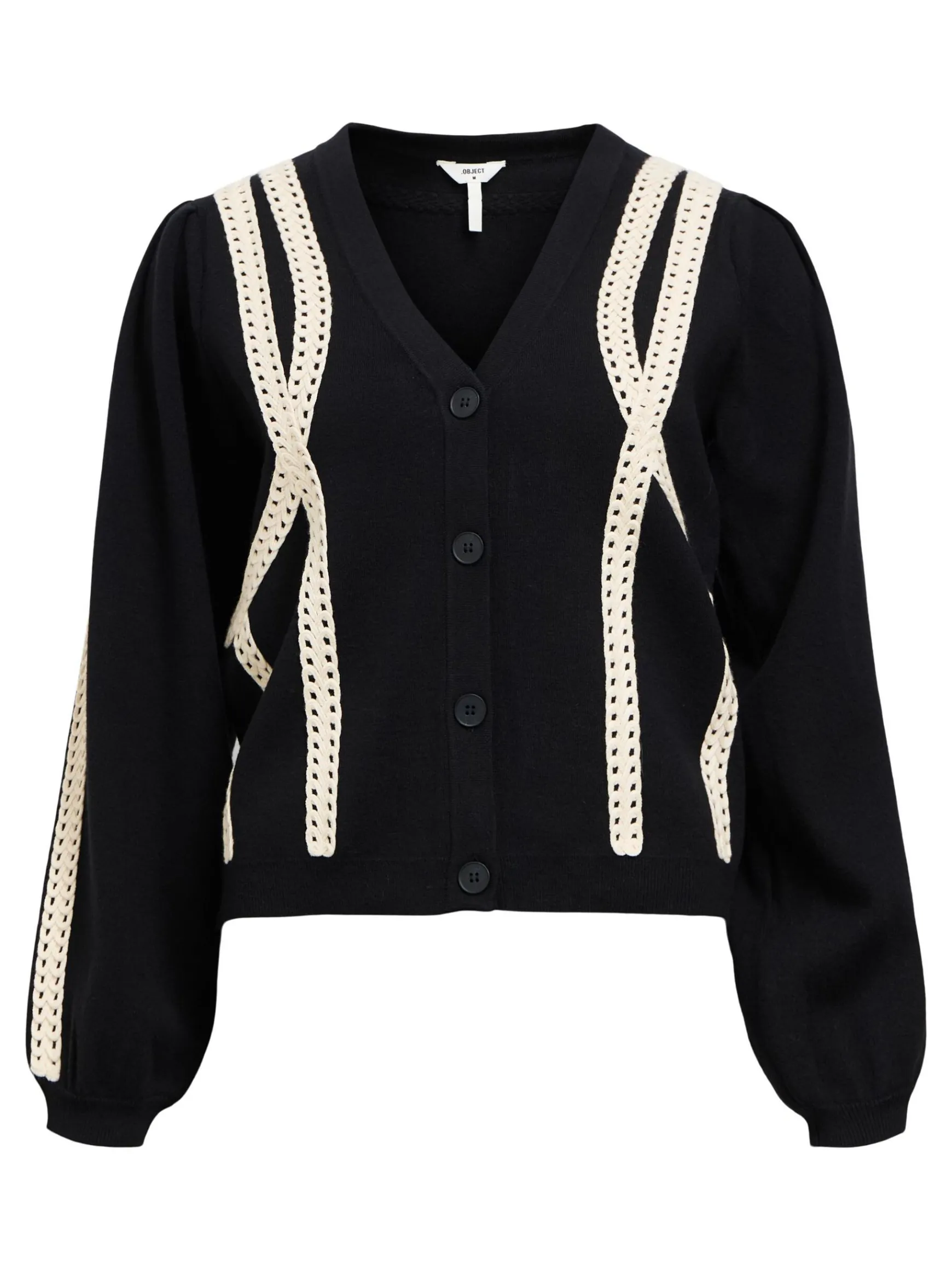 OBJECT Cardigans*STICKAD KOFTA Black