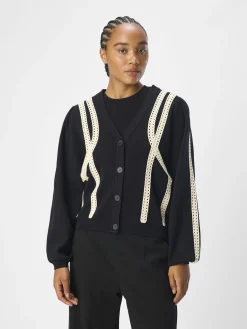 OBJECT Cardigans*STICKAD KOFTA Black