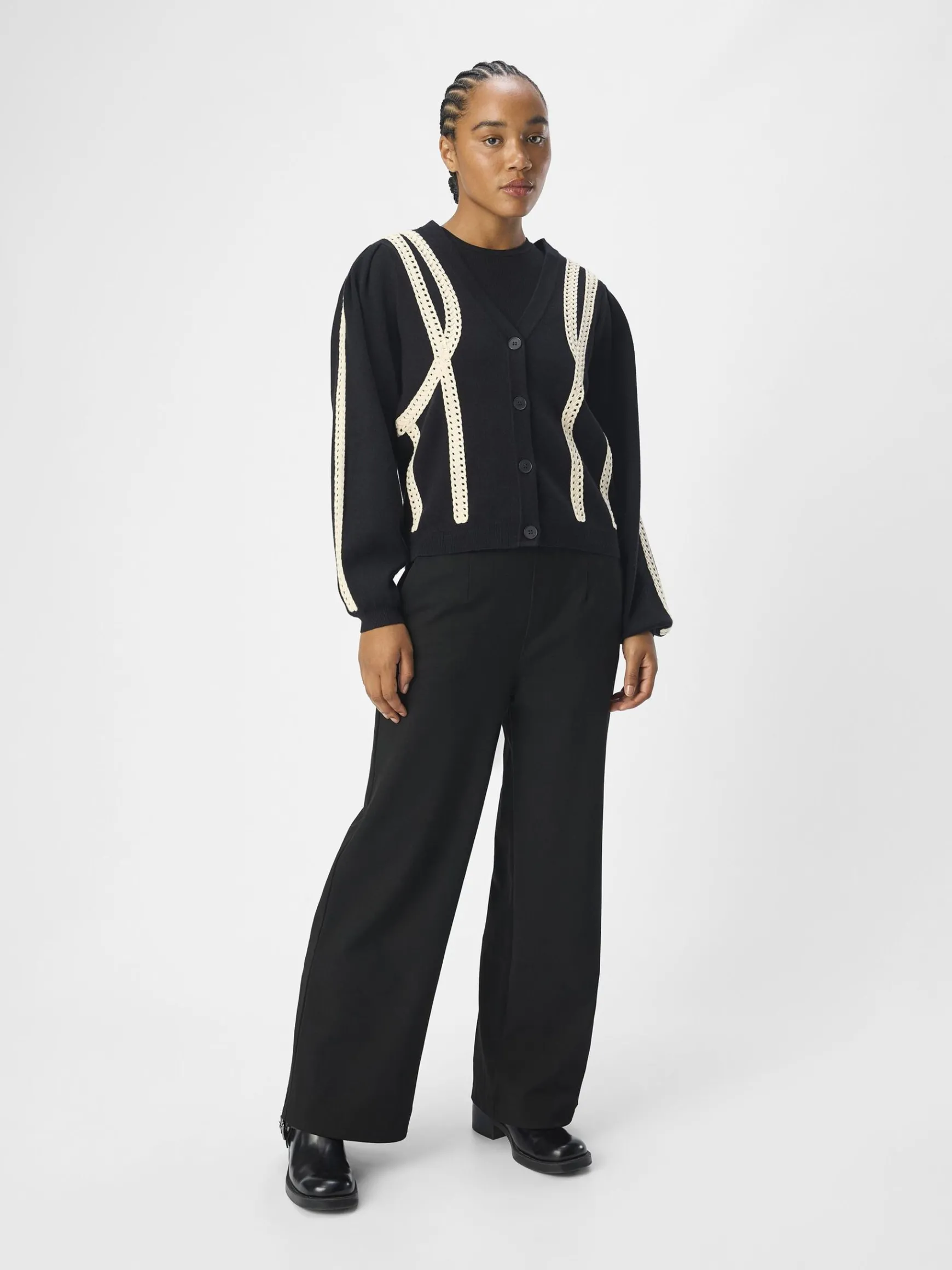 OBJECT Cardigans*STICKAD KOFTA Black