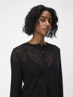 OBJECT Cardigans*STICKAD KOFTA Black