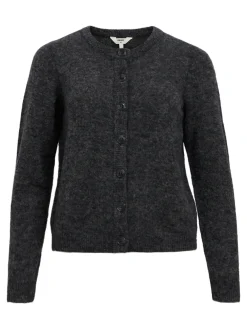 OBJECT Basic|Cardigans*STICKAD KOFTA Dark Grey Melange