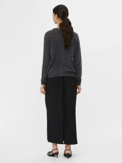 OBJECT Basic|Cardigans*STICKAD KOFTA Dark Grey Melange