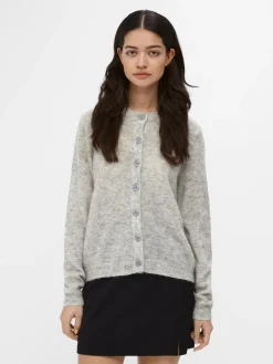 OBJECT Cardigans*STICKAD KOFTA Light Grey Melange