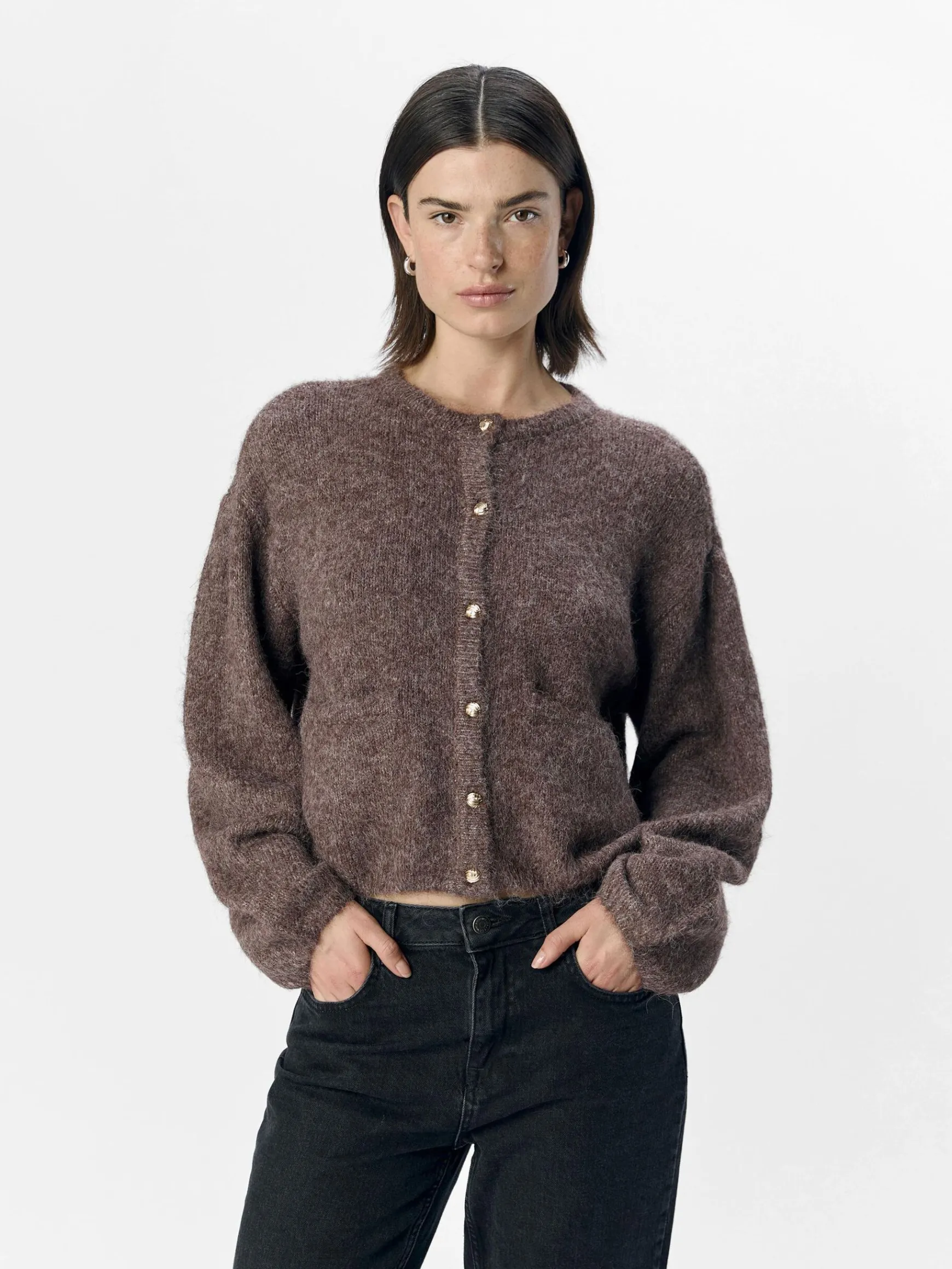 OBJECT Cardigans*STICKAD KOFTA Morel