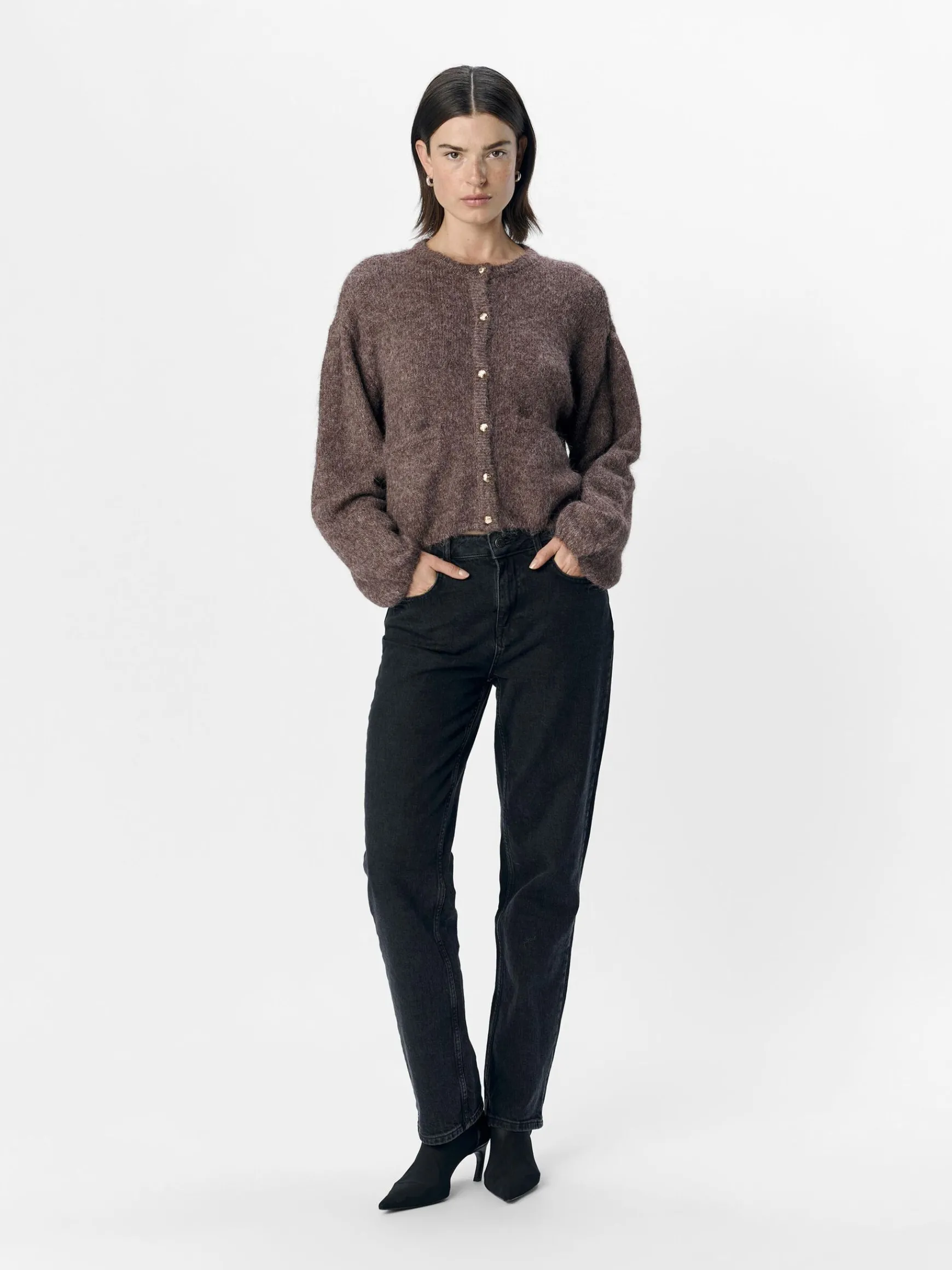 OBJECT Cardigans*STICKAD KOFTA Morel