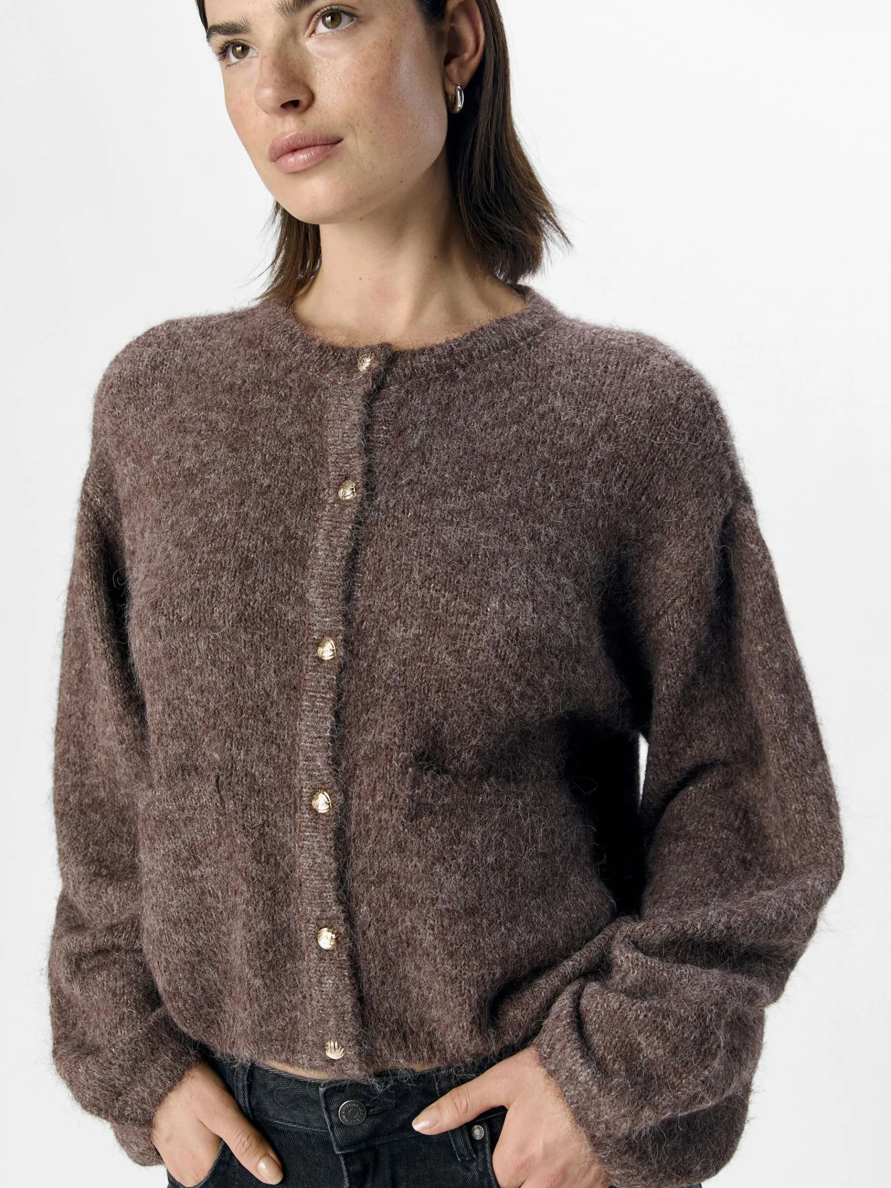 OBJECT Cardigans*STICKAD KOFTA Morel