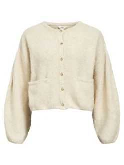 OBJECT Cardigans*STICKAD KOFTA White Sand