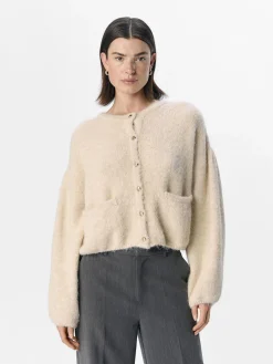 OBJECT Cardigans*STICKAD KOFTA White Sand