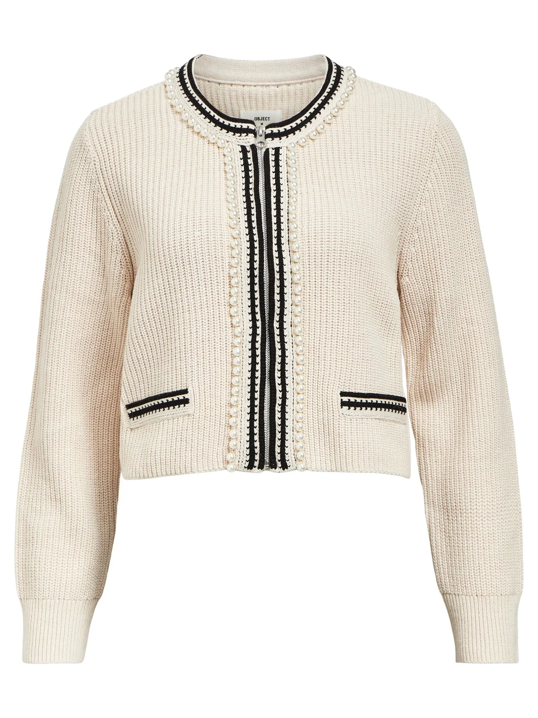 OBJECT Cardigans*STICKAD KOFTA White Sand