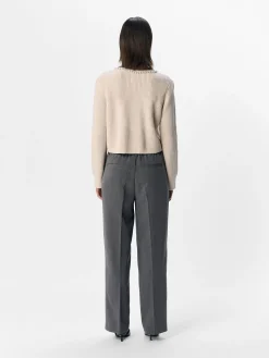 OBJECT Cardigans*STICKAD KOFTA White Sand
