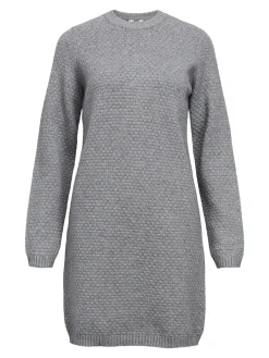 OBJECT Klänningar*STICKAD KORT KLÄNNING Medium Grey Melange
