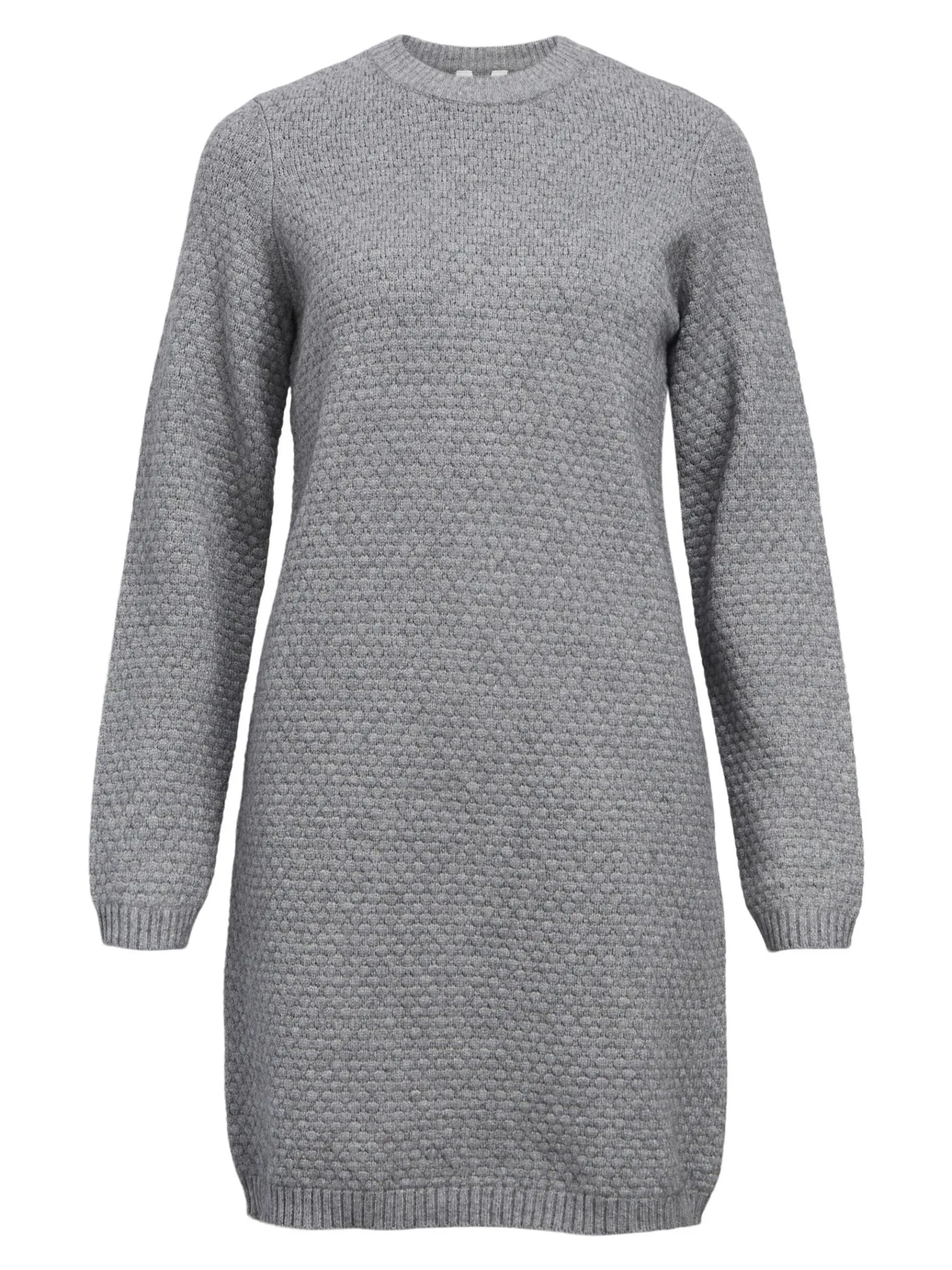 OBJECT Klänningar*STICKAD KORT KLÄNNING Medium Grey Melange