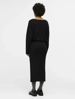 OBJECT Basic|Kjolar*STICKAD MAXIKJOL Black