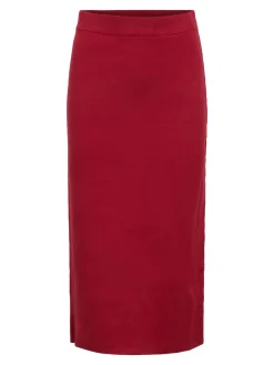 OBJECT Kjolar*STICKAD MAXIKJOL Red Dahlia